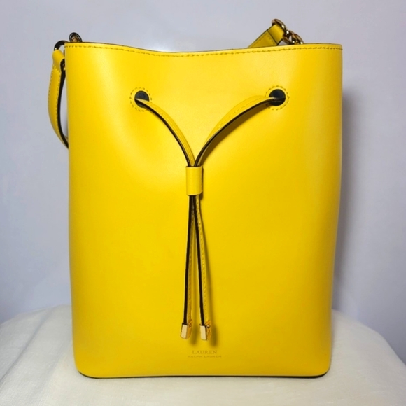 Ralph Lauren Handbags - Ralph Lauren Banana Colored drawstring bag.